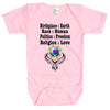 Baby Bodysuit - Earth Human Freedom Love