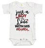 Baby Bodysuit - Just a Boy in Love with His Mama