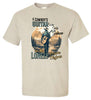 T-Shirt - A Cowboy's Guitar Was His Solace In The Lonely Prairie Nights