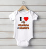 Baby Bodysuit - I Love My Grandma and Grandpa