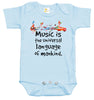 Baby Bodysuit - Music Is The Universal Language of Mankind