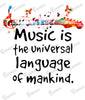 Baby Bodysuit - Music Is The Universal Language of Mankind