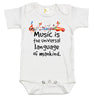 Baby Bodysuit - Music Is The Universal Language of Mankind