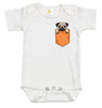 Baby Bodysuit - Pug Dog in the Pocket