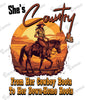 T-Shirt - She's Country, From Her Cowboy Boots to Her Down-Home Roots