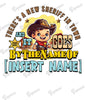 Baby Bodysuit - Custom Personalized There's a New Sheriff in Town