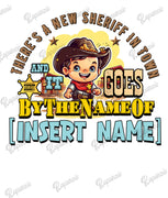 Baby Bodysuit - Custom Personalized There's a New Sheriff in Town