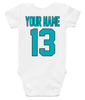 Custom Baby Bodysuit - Hockey Jersey with Name and Number on Back