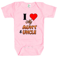 Baby Bodysuit - I Love My Aunt and Uncle