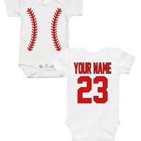 Baby Bodysuit Custom Personalized Baseball Jersey Rapunzie