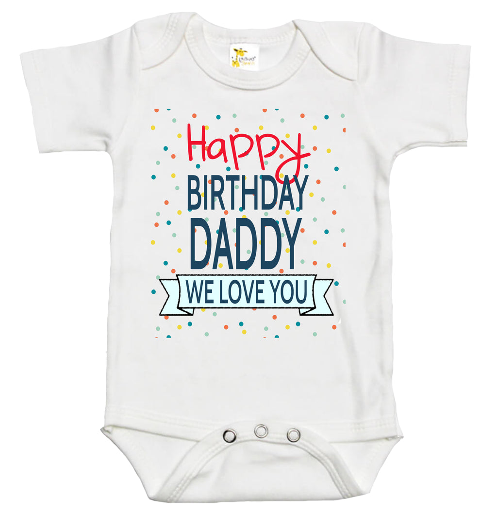 happy birthday daddy dress Heart Co Designs Birthday Baby Clothes Happy Birthday Daddy Dad's Birthday Baby Onesie Shirt, Infant Unisex, Size: Newborn, Red