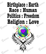 Baby Bodysuit - Earth Human Freedom Love