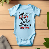 Baby Bodysuit - Just a Boy in Love with His Mama