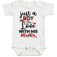 Baby Bodysuit - Just a Boy in Love with His Mama