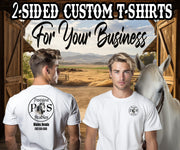 Custom Personalized Double-Sided Logo T-Shirts for Your Business or Team