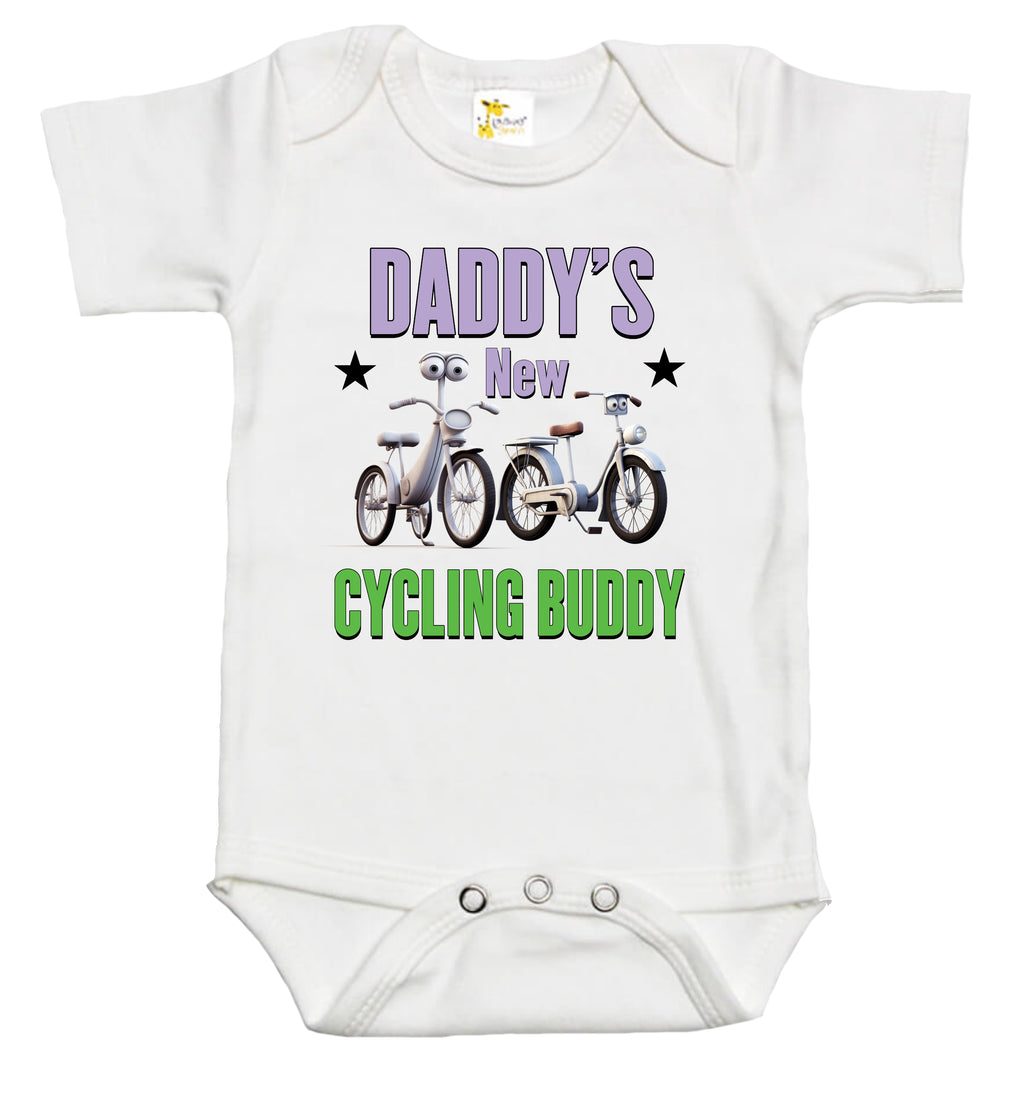 Baby Bodysuit - Daddy's New Cycling Buddy