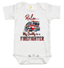 Baby Bodysuit - Relax My Daddy Is a Firefighter