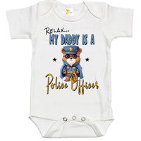 Baby Bodysuit - Relax, My Daddy is a Police Officer