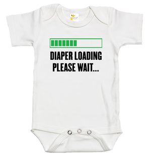 Baby Bodysuit - Diaper Loading, Please Wait