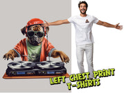 T-Shirt - DJ Bulldog Left Chest Print Tees