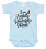 Baby Bodysuit – “I Am Fearfully and Wonderfully Made” – Christian Baby Shower Gift, Baptism Dedication Outfit, Scripture Baby Clothes