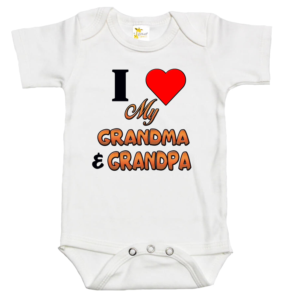 Baby Bodysuit - I Love My Grandma and Grandpa | Rapunzie