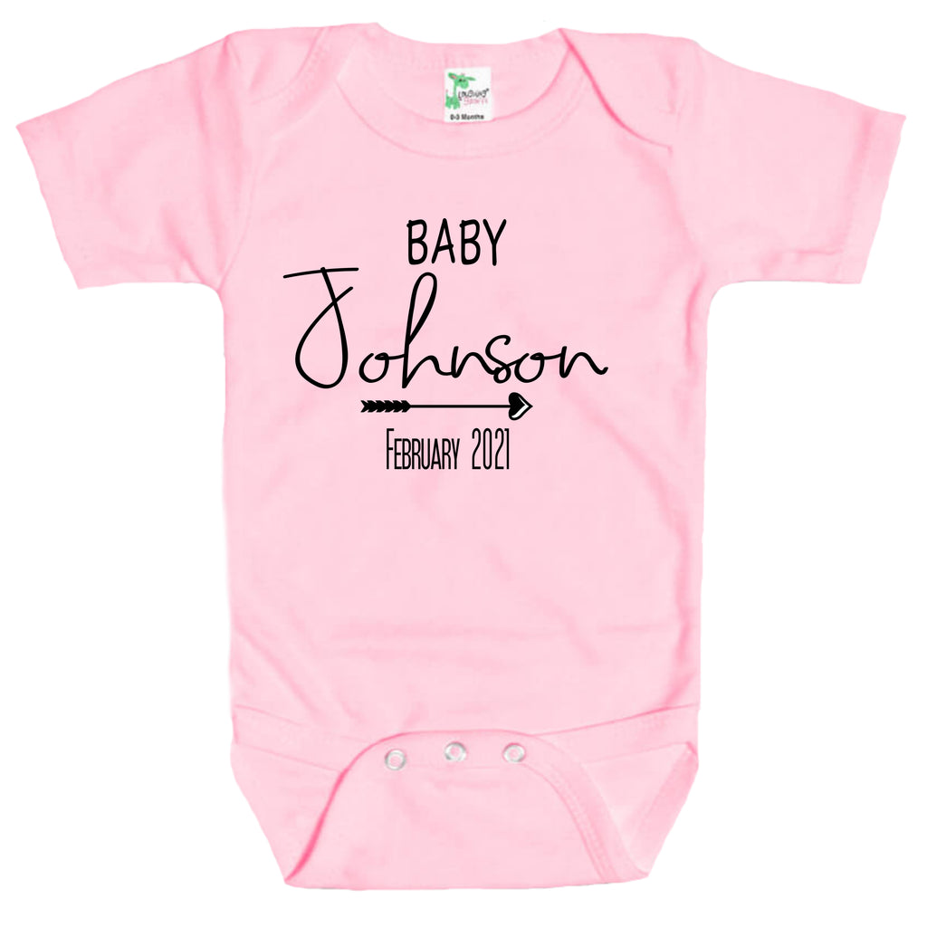 Custom Baby Bodysuit - Pregnancy Announcement