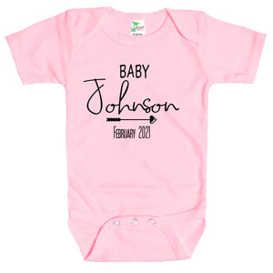 Custom Baby Bodysuit - Pregnancy Announcement