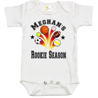 Custom Baby Bodysuit - Rookie Season with Baby's Name