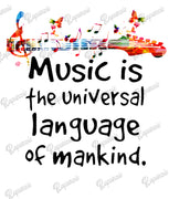 Baby Bodysuit - Music Is The Universal Language of Mankind