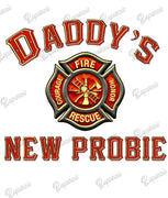 Baby Bodysuit - Daddy's New Probie Firefighter