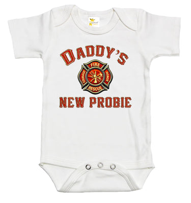 Baby Bodysuit - Daddy's New Probie Firefighter