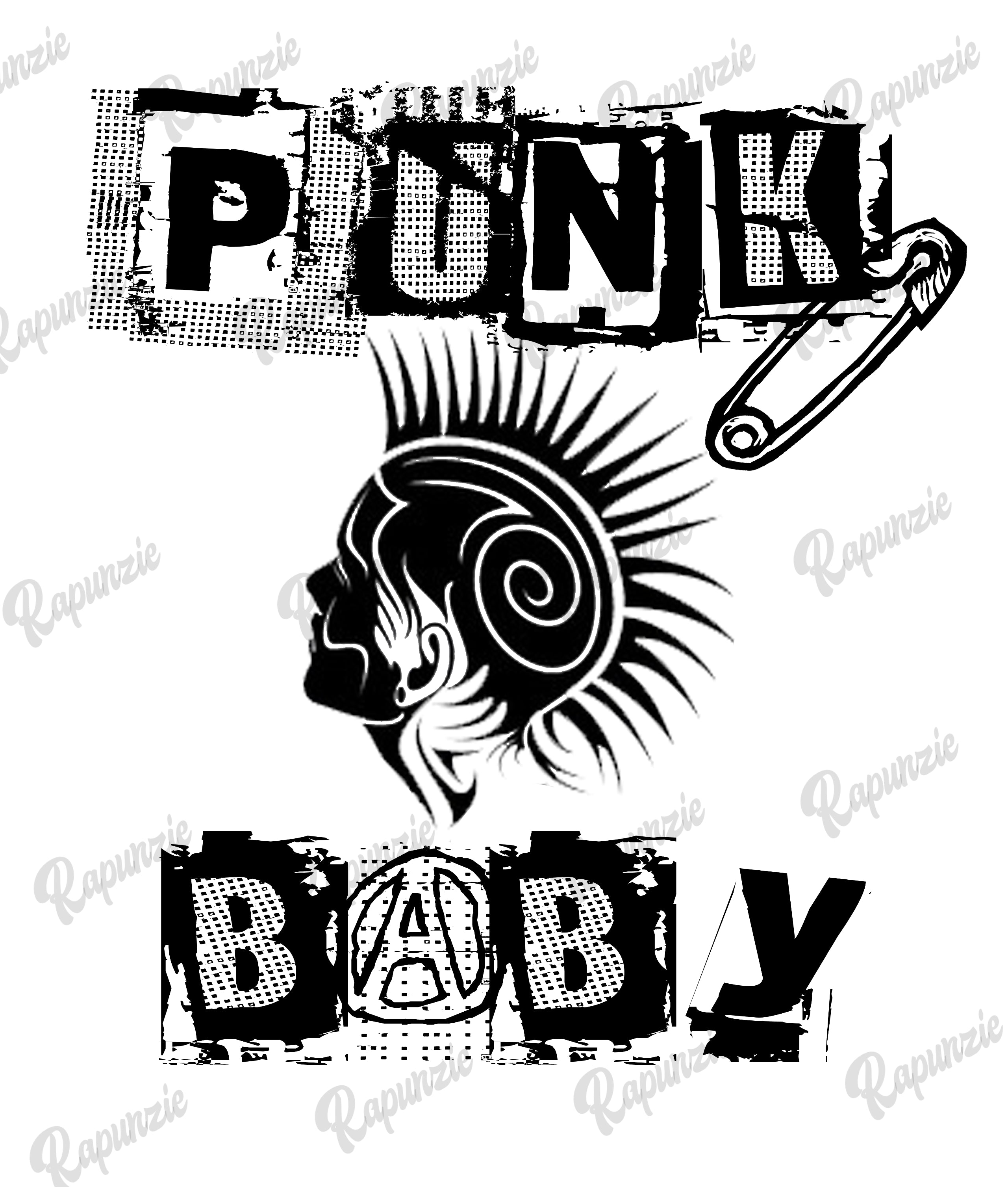 punk rock baby clip art