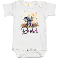 Baby Bodysuit - Custom Personalized Baby Elephant