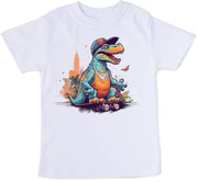 Toddler Tee - Skateboarding Dinosaur