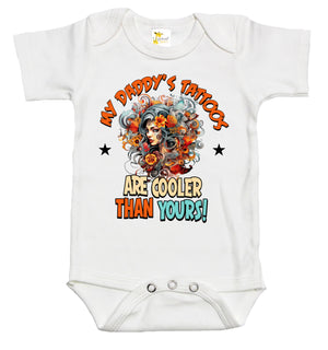 Just Done 9 Months Inside Baby Tattoo Sleeve Bodysuit Funny Baby Gift   Lazy Baby