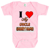 Custom Baby Bodysuit - I Love My Uncle