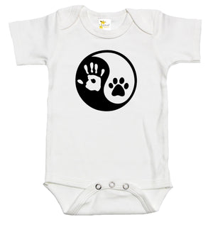 Baby Bodysuit - Yin Yang of Humans and Pets