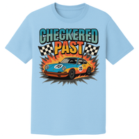 Checkered Past T-Shirt | Retro Racing Vibes Tee Printed on Light Colors