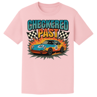 Checkered Past T-Shirt | Retro Racing Vibes Tee Printed on Light Colors